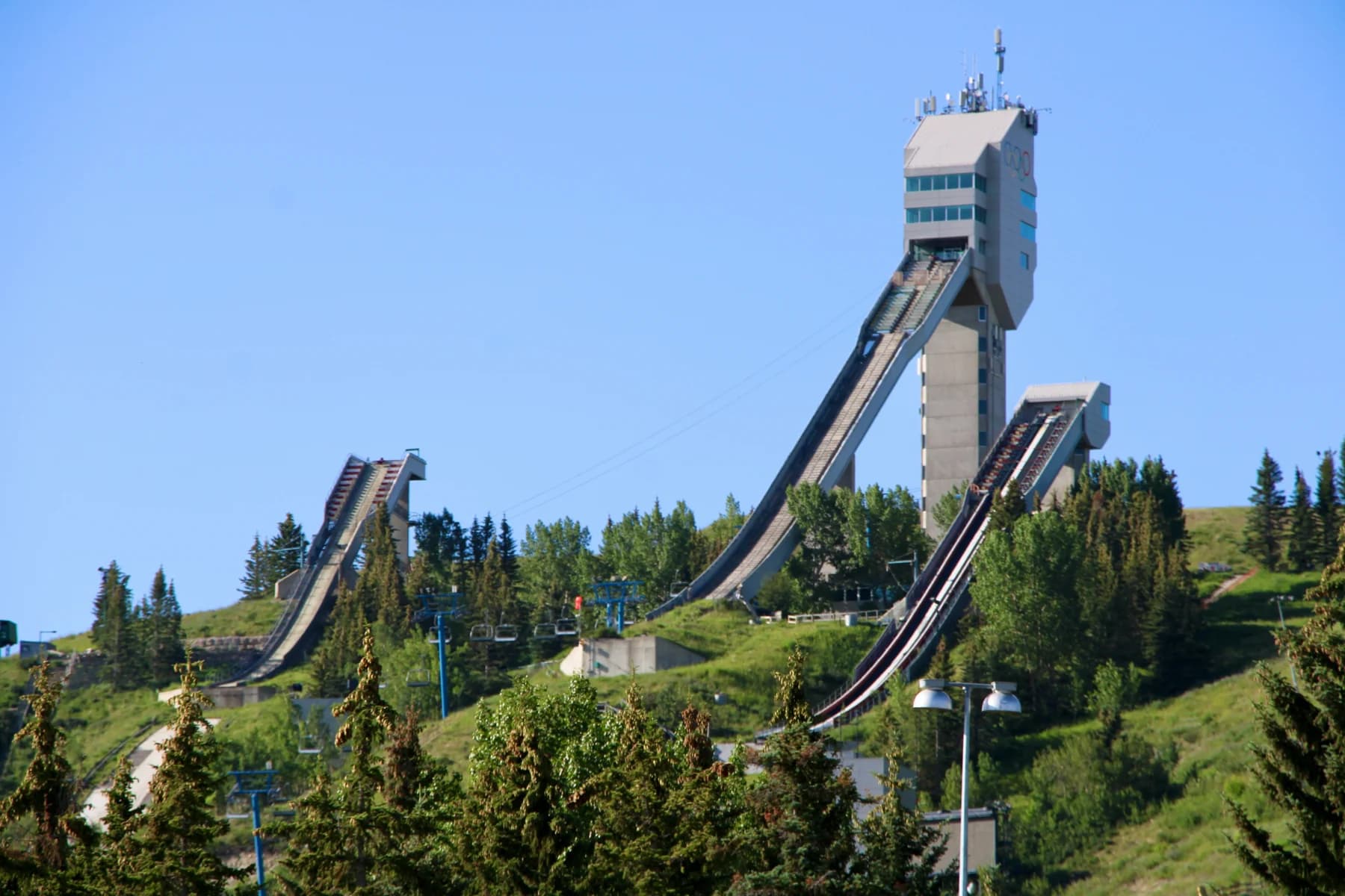 Ski jump towers at Calgary’s Olympic site