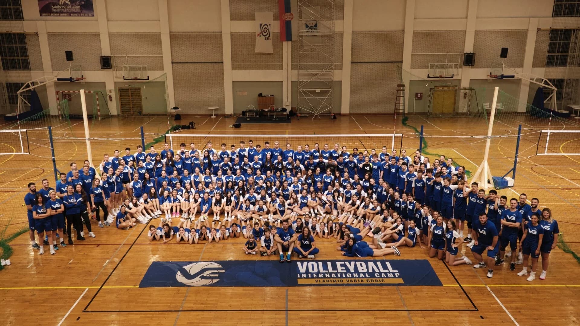 Camp group photo with athletes from around the world
