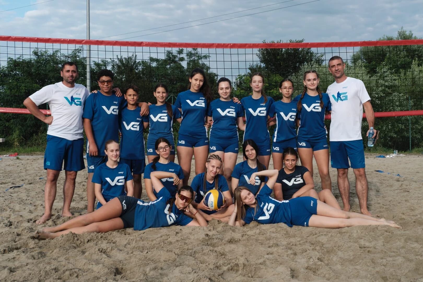 Sand court team training at Kladovo camp