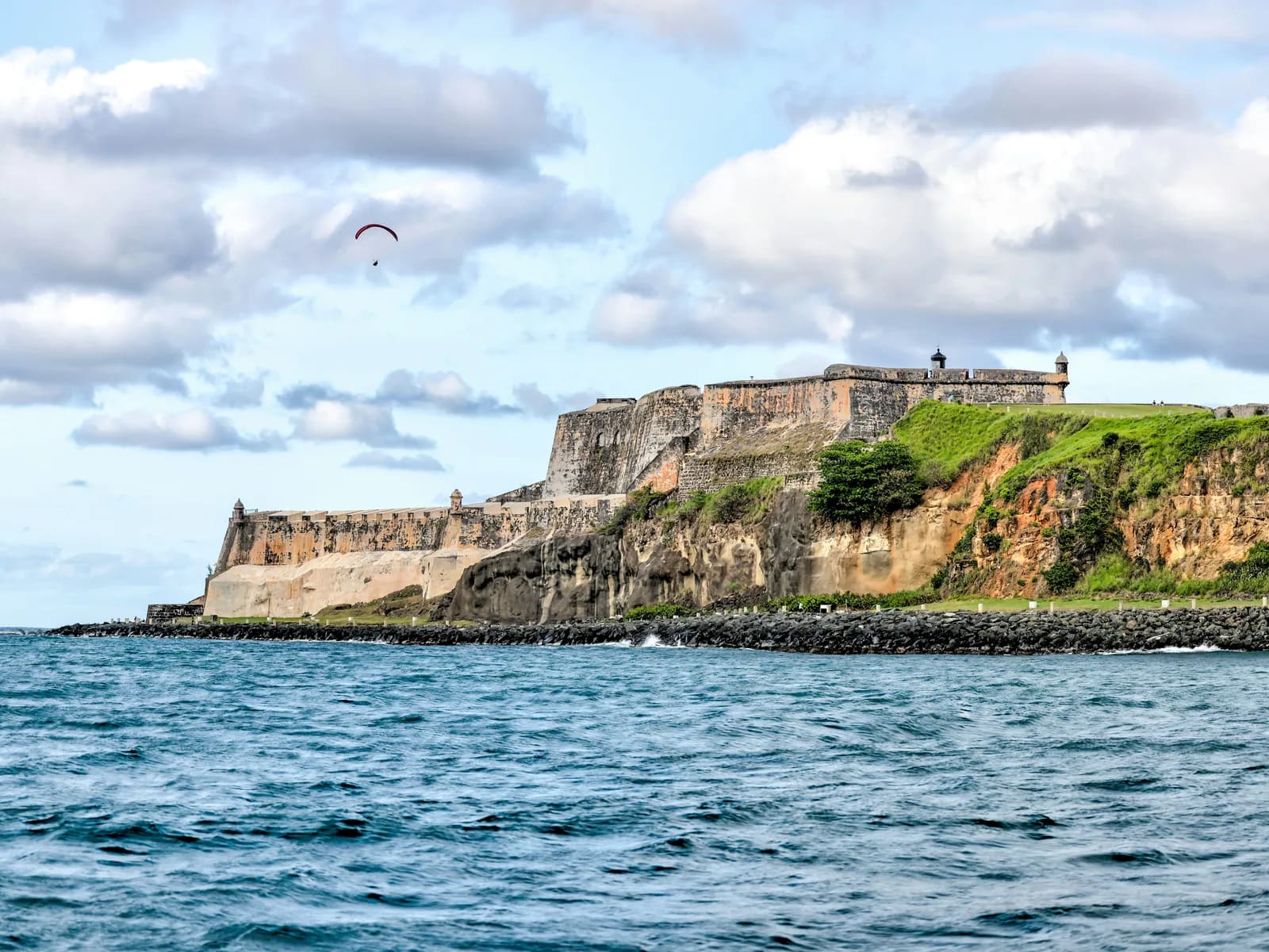 The fortress of El Morro on its headland above the sea