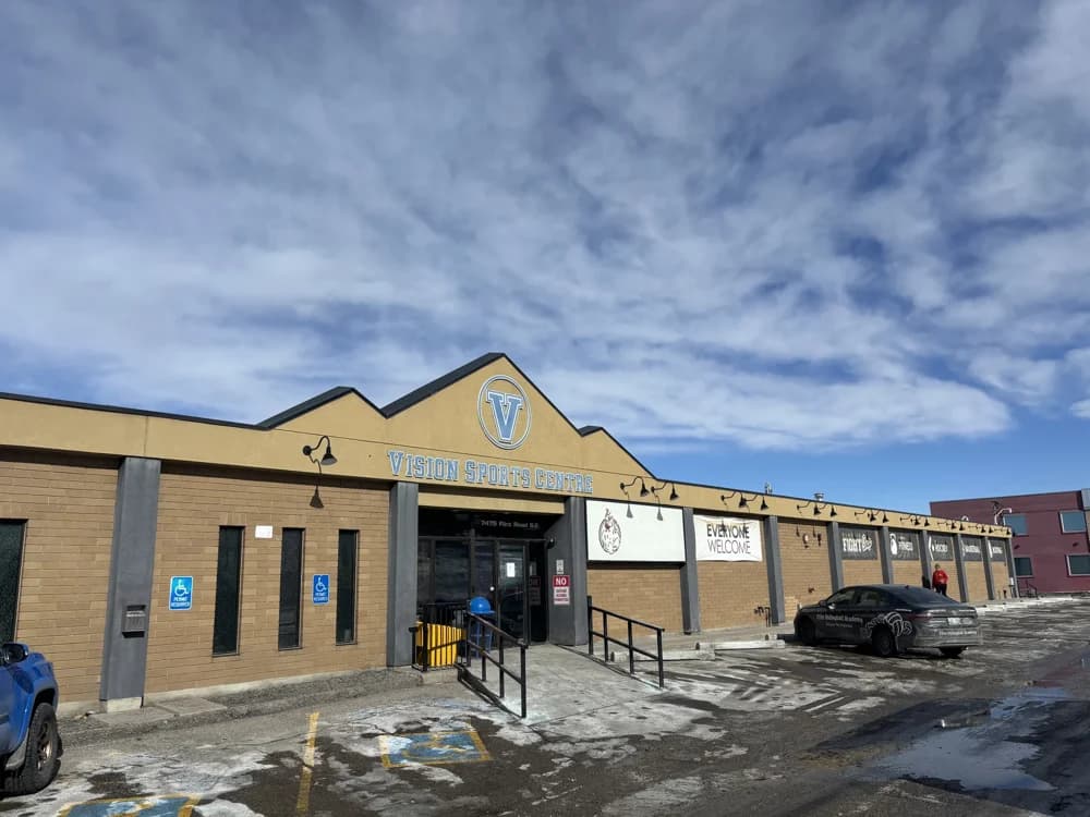 The entrance to Vision Sport Centre in Calgary